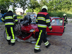 Oefening Brand Wegvervoer Auto Vaart Buitenpost